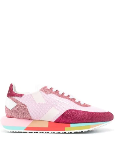 Ghoud Starlight Mesh And Pink And Fuchsia Glitter Trainer