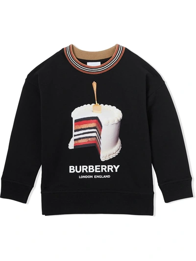 Burberry Cake Print Sweatshirt In Black