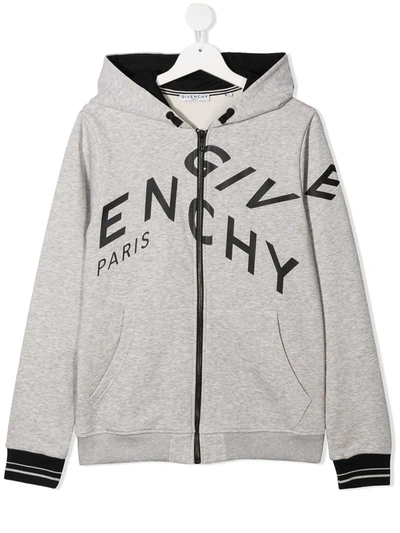 Givenchy Kids' Little Boy's & Boy's Zip Up Hoodie In Grey