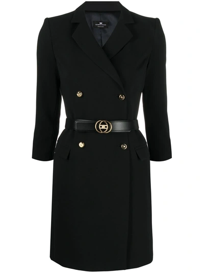 Elisabetta Franchi Crêpe Blazer Style Dress In Black