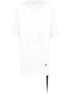 RICK OWENS DRKSHDW SIDE STRING DETAIL LONGLINE T-SHIRT