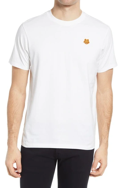 Kenzo Embroidered Tiger Motif T-shirt In Grey