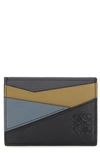 LOEWE PUZZLE LEATHER CARD HOLDER,C510137X03