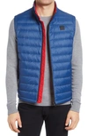 Hugo Boss Packable Down Gilet In Water-repellent Fabric In Dark Blue