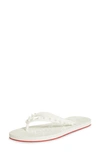 Christian Louboutin Loubi Flip Flop In White