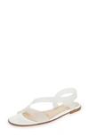 Gianvito Rossi Metropolis Flat Pvc Slingback Sandals In White