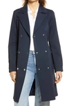 KARL LAGERFELD DOUBLE BREASTED TRENCH COAT,LWNMC980