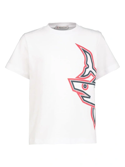 Moncler Kids T-shirt For Boys In White