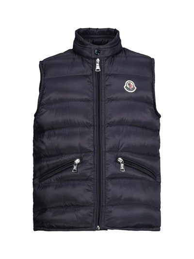 Moncler Kids Gui Vest In Blue