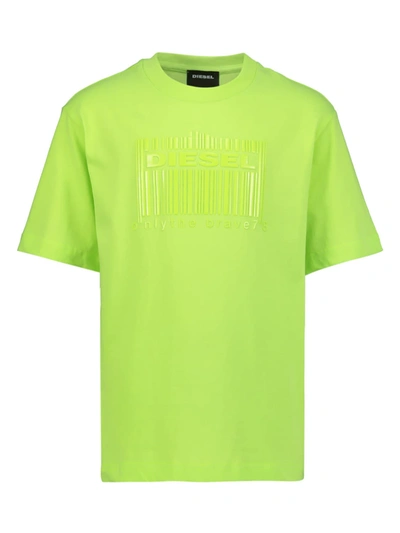 Diesel Kids T-shirt Tudercode For For Boys And For Girls In Green