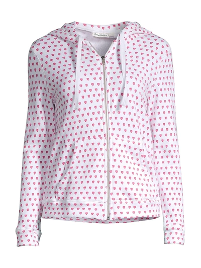 Roller Rabbit Hearts Harley Zip up Hoodie In Pink ModeSens