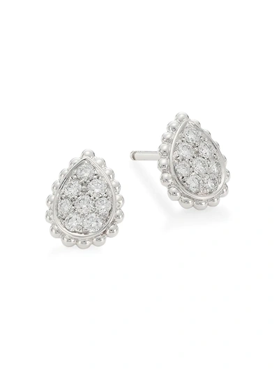 Boucheron Serpent Bohème 18k White Gold & Diamond Stud Earrings