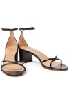 AQUAZZURA PURIST 50 LEATHER SANDALS,3074457345624872463