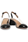 AQUAZZURA OPTIC LEATHER AND PVC SLINGBACK PUMPS,3074457345624880813