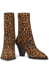 Aquazzura Saint Honoré 70 Leopard-print Suede Ankle Boots In Animal Print