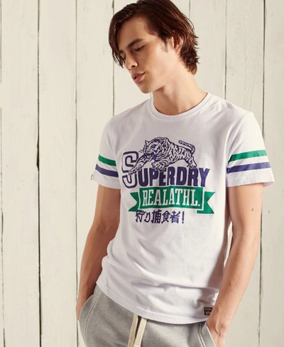 Superdry Bonded Varsity Standard Weight T-shirt In White