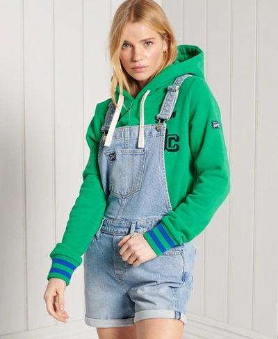 Superdry Women's Utility Dungaree Shorts Light Blue In Light Blue