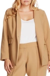 Vince Camuto Convertible Collar Stretch Crepe Blazer In Latte