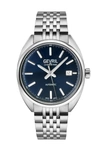 GEVRIL MEN'S FIVE POINTS BLUE DIAL STAINLESS STEEL WATCH,840840122360