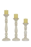 WILLOW ROW WHITE WOOD COUNTRY COTTAGE CANDLE HOLDER,758647248322