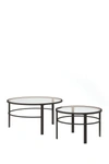 Addison And Lane Gaia Blackened Bronze Nesting Coffee Table Set