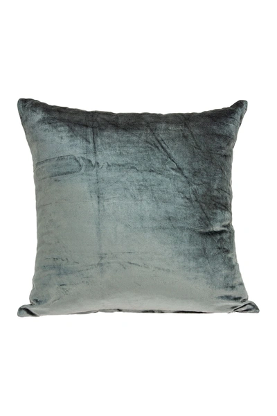 Parkland Collection Garnet Transitional Solid Pillow In Charcoal