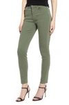 7 For All Mankind High Waist Ankle Skinny Jeans In Solidolive