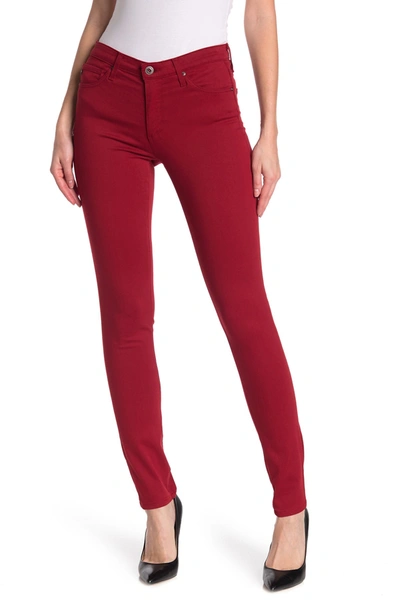 Ag Prima Ankle Skinny Jeans In Red Amaryllis