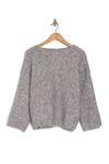 Frnch Open Stitch Knit Sweater In Light Grey -f01