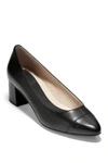 Cole Haan Women's The Go To Leather Pumps - Black - Size 5.5 In Black Leat