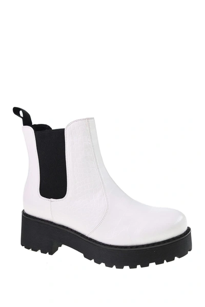 Dirty Laundry Montana Croco Chelsea Boot In White ModeSens