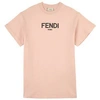FENDI FENDI PINK BRANDED MAXI DRESS,JFI225AEXL