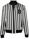 BALMAIN REVERSIBLE STRIPED BOMBER JACKET