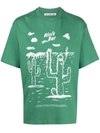 Acne Studios Beni Bischof Extorr Printed Cotton-jersey T-shirt In Printed T-shirt