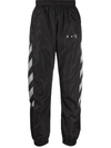 OFF-WHITE LOGO-PRINT TRACK trousers