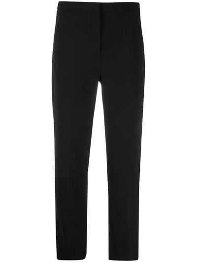 Patrizia Pepe Cropped Tailored Trousers In Black