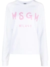 MSGM LOGO-PRINT LONG-SLEEVE SWEATSHIRT