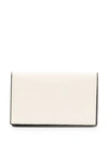 Valextra Foldover Leather Wallet In White