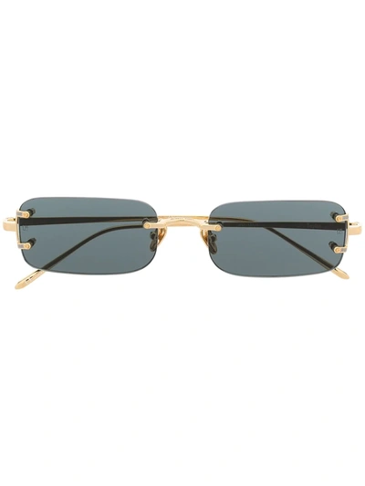 LINDA FARROW TALOR RECTANGULAR FRAME SUNGLASSES