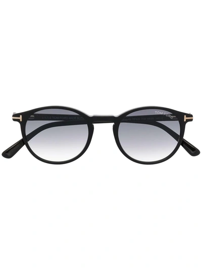 Tom Ford Andrea Round-frame Sunglasses In Black