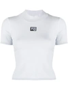 Alexander Wang Logo Patch Stretch Jersey T-shirt In White