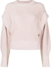 IRO KHARLA RUFFLE-DETAIL JUMPER