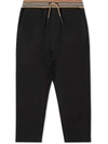 BURBERRY TEEN ICON STRIPE TRACK trousers