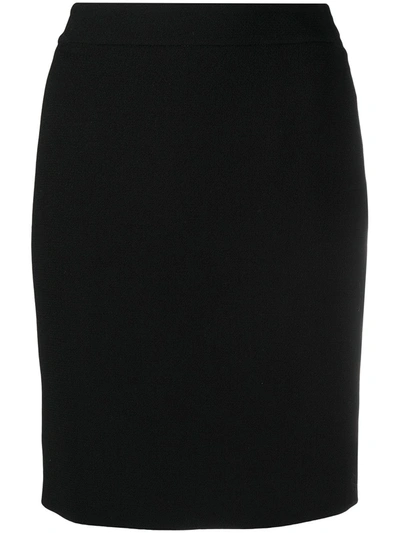 Moschino High-waisted Straight Skirt In Nero