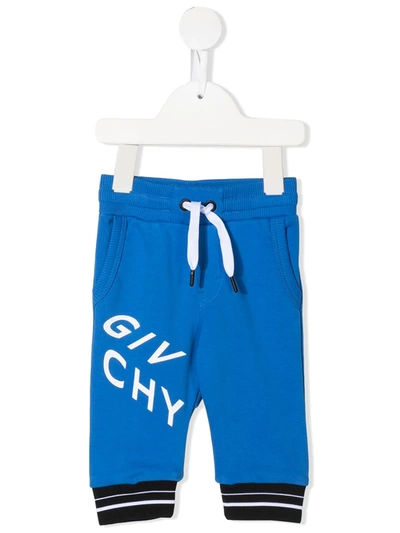 Givenchy Babies' Logo Drawstring Tracksuit Bottoms In 蓝色