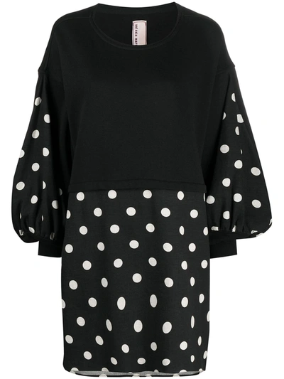 Antonio Marras Polka Dot-print Jumper Dress In Black