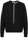 CRAIG GREEN CONTRASTING LACED COTTON SWEATSHIRT