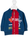 Dsquared2 Zip Fleece Jacket In 蓝色