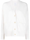 Barrie Rib-detail Cashmere Cardigan In Neutrals