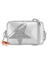 GOLDEN GOOSE SILVER STAR BAG MADE OF LAMINATED LEATHER WITH SWAROVSKI STAR,11699542